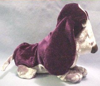 Hush Puppies Deep Purple Velvety Beanie Basset Hound Dog Puppy Silky Smooth Look: Toys & Games