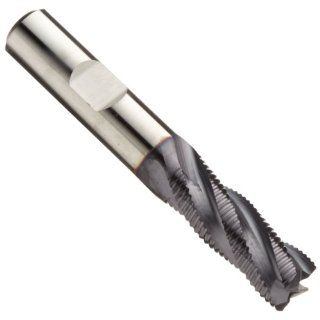 Niagara Cutter 14573 Cobalt Steel Square Nose End Mill, Inch, Weldon Shank, TiAlN Finish, Roughing Cut, 30 Degree Helix, 4 Flutes, 3" Overall Length, 0.750" Cutting Diameter, 0.750" Shank Diameter: Industrial & Scientific