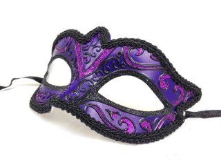 Classic Venetian Purple Masquerade Ball Masks   Venetian Eye Mask: Toys & Games