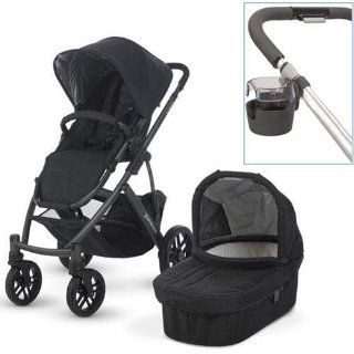 UPPAbaby 0112 JKE Jake VISTA Stroller With Cup holder   Black Graphite Frame : Standard Baby Strollers : Baby