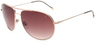 John Varvatos Men's V761 Aviator Sunglasses,Gold Frame/Brown Gradient Lens,One Size: Clothing
