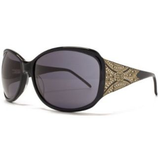 Givenchy Sunglasses SGV763S 0700 Shiny Black/Gold 763 Shoes