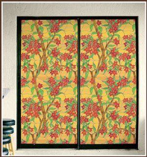 Mandalay Privacy Stained Glass Window Film 32 in x 86 in : Stained Glass Window Panels : Everything Else