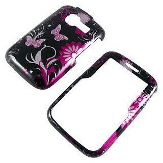 Pink Butterflies Black Protector Case for Kyocera Loft S2300: Cell Phones & Accessories