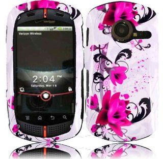 Purple Lily Design Hard Case Cover for Verizon Wireless Casio G'zOne Commando C771: Cell Phones & Accessories