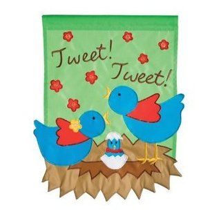Tweet Tweet Chicks House Flag : Outdoor Flags : Patio, Lawn & Garden