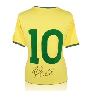 Pele Number 10 Brazil Soccer Jersey Signed On The Back: Sports Collectibles