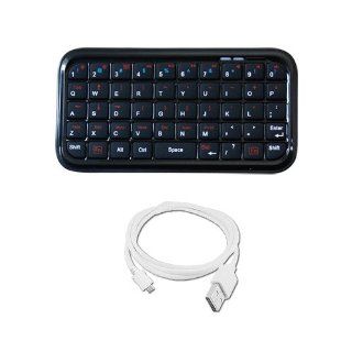 Skque Mini Bluetooth Keyboard + White Micro USB Charge and synch Cable Straight for New  Kindle Fire HD 7" Tablet: Electronics