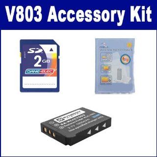 Kodak V803 Digital Camera Accessory Kit includes: ZELCKSG Care & Cleaning, SDKLIC7003 Battery, KSD2GB Memory Card : Camera & Photo