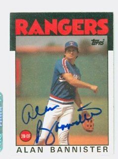Alan Bannister AUTO 1986 Topps #784 Rangers: Sports Collectibles