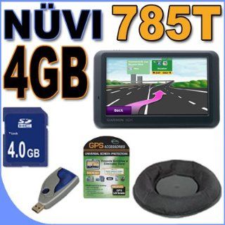 Garmin Nuvi 785T Vehicle GPS W/4.3" LCD Touchscreen   4GB SDHC Memory Card   Bean Bag Dashboard Mount   GPS Screen Protectors   0100071500 BigVALUEInc Accessory Saver Bundle GPS & Navigation