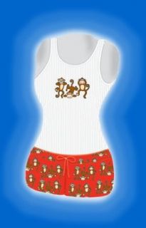 Monkey Magic Boxer Shorts and T Shirt (L) Sleepwear Clothing