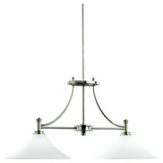 Kichler Pool Table Two Lights/Incandescent Island Light Brushed Nickel 19 inches   Billiard Lights