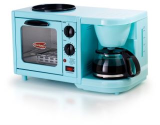 Maxi Matic USA EBK 200BL Americana Collection 3 in 1 Breakfast Center   Blue   Toaster Ovens