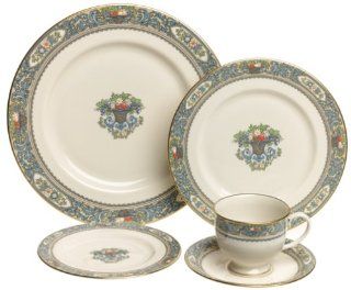 Lenox Autumn Gold Banded Fine China 20 Piece Dinnerware Set, Service for 4: Kitchen & Dining