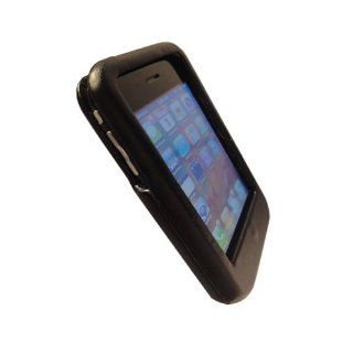 Black LEATHER CASE FOR APPLE IPHONE 2G, 3G & 3GS: Cell Phones & Accessories