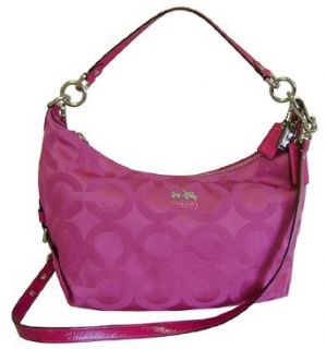 Coach Madison Op Art Hailey Hobo Handbag Purse Style 14337 (Rasberry): Clothing