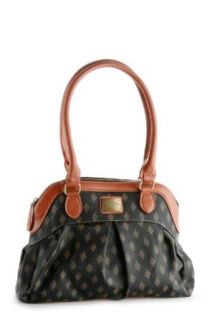 Patzino Signature Diamond Edition women's Brown Designer Inspired Shopper Double Handle Hobo Tote Bag Purse Satchel Handbag w/Shoulder Strap For Everyday Use. (BO44): Shoes