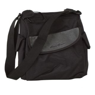 Eddie Bauer Diaper Bag Black with Grey Suede Small   Designer Diaper Bags