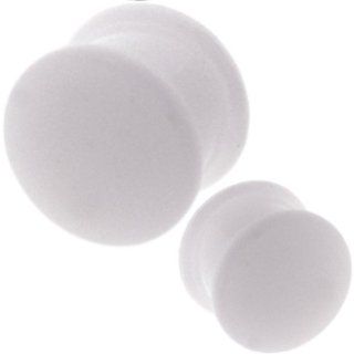 1 Pair of 00g 10mm 00 Gauges Gauge Flesh Tunnels Flesh Tunnel Screw Double Flare Flared Ear Plugs Gauges Stretcher Expander Silicone Body Piercing Jewelry Ear Plug Earlets Expanders Ears Earring Earrings White (00g = 10mm): Jewelry