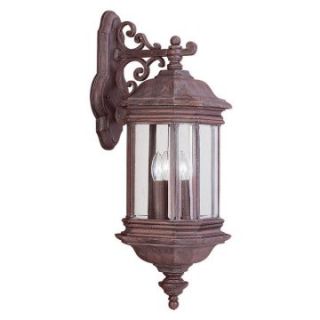 Sea Gull Hill Gate Outdoor Hanging Wall Lantern   25.5H in. Textured Rust   Outdoor Wall Lights