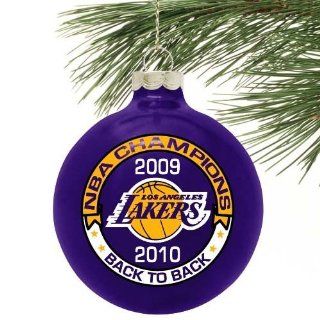 Los Angeles Lakers 2010 NBA Champions Back to Back Champs 2 5/8" Small Traditional Ornament   Basketball Equipment  Sports & Outdoors