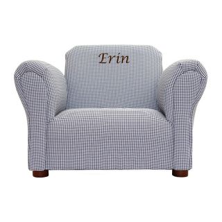 Fantasy Furniture Personalized Kids Mini Chair Navy Gingham   Specialty Chairs