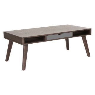 Euro Style Daniel Coffee Table with Drawer   Walnut / Gray   Coffee Tables