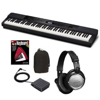 Casio PX 350 Black Digital Piano BONUS PAK w/ Headphones & Pedal Musical Instruments