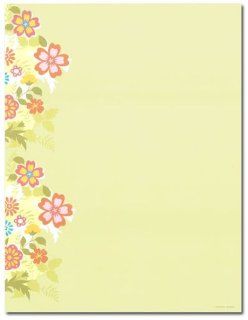Image Shop NLH799 Floral On Green Letterhead: Toys & Games