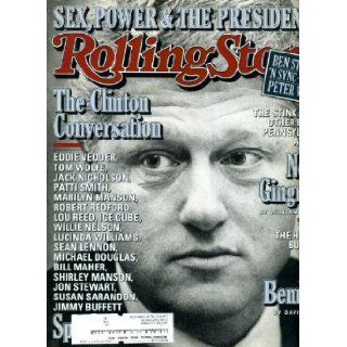 Rolling Stone November 12 1998 #799 Bill Clinton Cover and Interview, Ben Stiller, 'N Sync, R.E.M, Tom Wolfe Jann Wenner Books