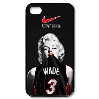 Marilyn Monroe Bite NBA Miami Heat Dwyane Wade Jersey Iphone 4 4S Nike Just Do It Cover Case: Cell Phones & Accessories