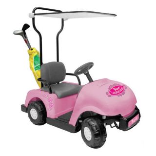 Kid Motorz Junior Pro Golf Cart Battery Powered Riding Toy   Pink   Battery Powered Riding Toys
