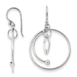 Sterling Silver Rhodium Plated Circles Dangle Earrings Cyber Monday Special Jewelry Brothers Jewelry
