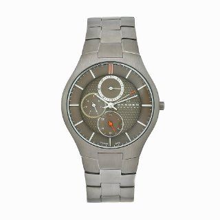 Skagen Men's 806XLTXM Denmark Silver Tone Grey Dial Watch: Watches