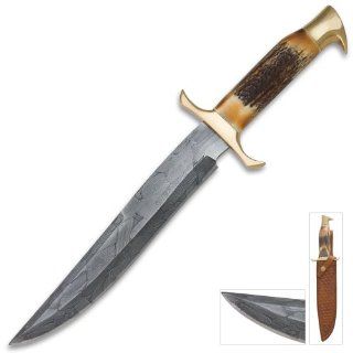 Timber Wolf Mosaic Bowie Knife Damascus : Hunting Folding Knives : Sports & Outdoors