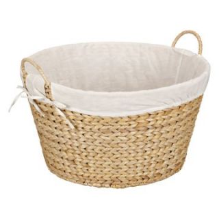Household Essentials Banana Leaf Round Laundry Basket   Natural   Laundry Hampers