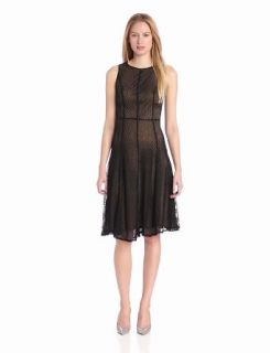 Isaac Mizrahi Women's Princess Seam Dress with Contrast Lining at  Womens Clothing store: Black And Gold Dress