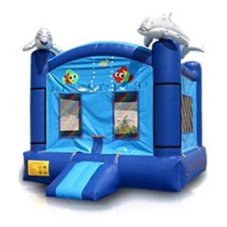 EZ Inflatables Dolphin Jumper Bounce House   Commercial Inflatables