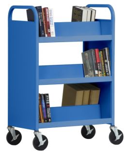 Sandusky Lee Double Sided Mobile Bookcase   Sloped or Flat Shelf   Bookcases