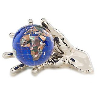 Kalifano Caribbean Blue 4 in. World In Your Hand Gemstone Globe   Globes