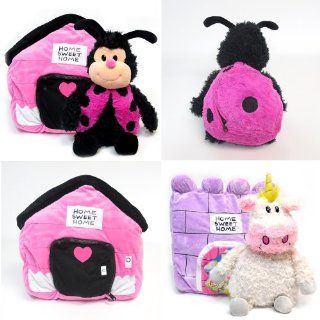Happy Nappers Set of 2   Unicorn and Lady Bug 21" Plush Pet Pillow Toys & Games