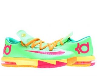 Nike KD VI LAM Kids Shoes Flash Lime/Sonic Yellow/Gamma Green/Atomic Red 599477 300 Shoes
