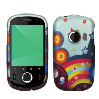 Huawei M835 Rubberized Hard Case Cover   Rainbow Stars: Cell Phones & Accessories