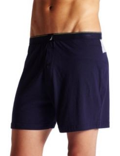 Nautica Men's Logo Printed Knit Boxer, Peacoat, Small at  Mens Clothing store Boxer Shorts