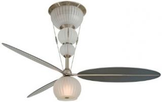 Minka Aire F816 3 BN, Ensemble Brushed Nickel Flush Mount 60" Ceiling Fan with Light & Wall Control
