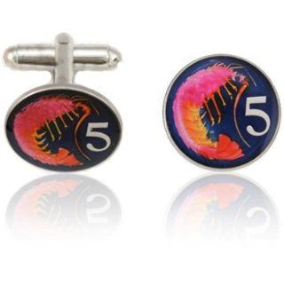 Caymanian Lobster Coin Cuff Links: Clothing