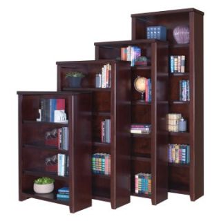 kathy ireland Home by Martin Tribeca Loft Cherry Office Collection Bookcase with Three Adjustable Shelves   Bookcases