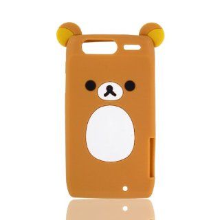 Cool Fun Brown Teddy Bear silicon silicone soft case cover for Motorola Droid Razr XT910 XT912: Cell Phones & Accessories