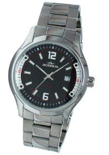 AGENDA metal watch automatic self winding watch Black AG 8522 (agenda): Watches
